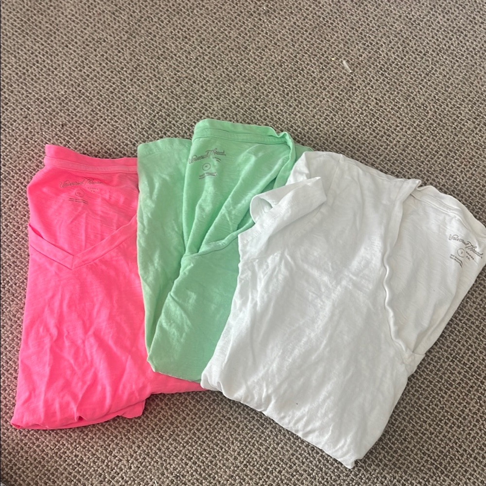 Victoria's Secret Pink, Green, and White Tees